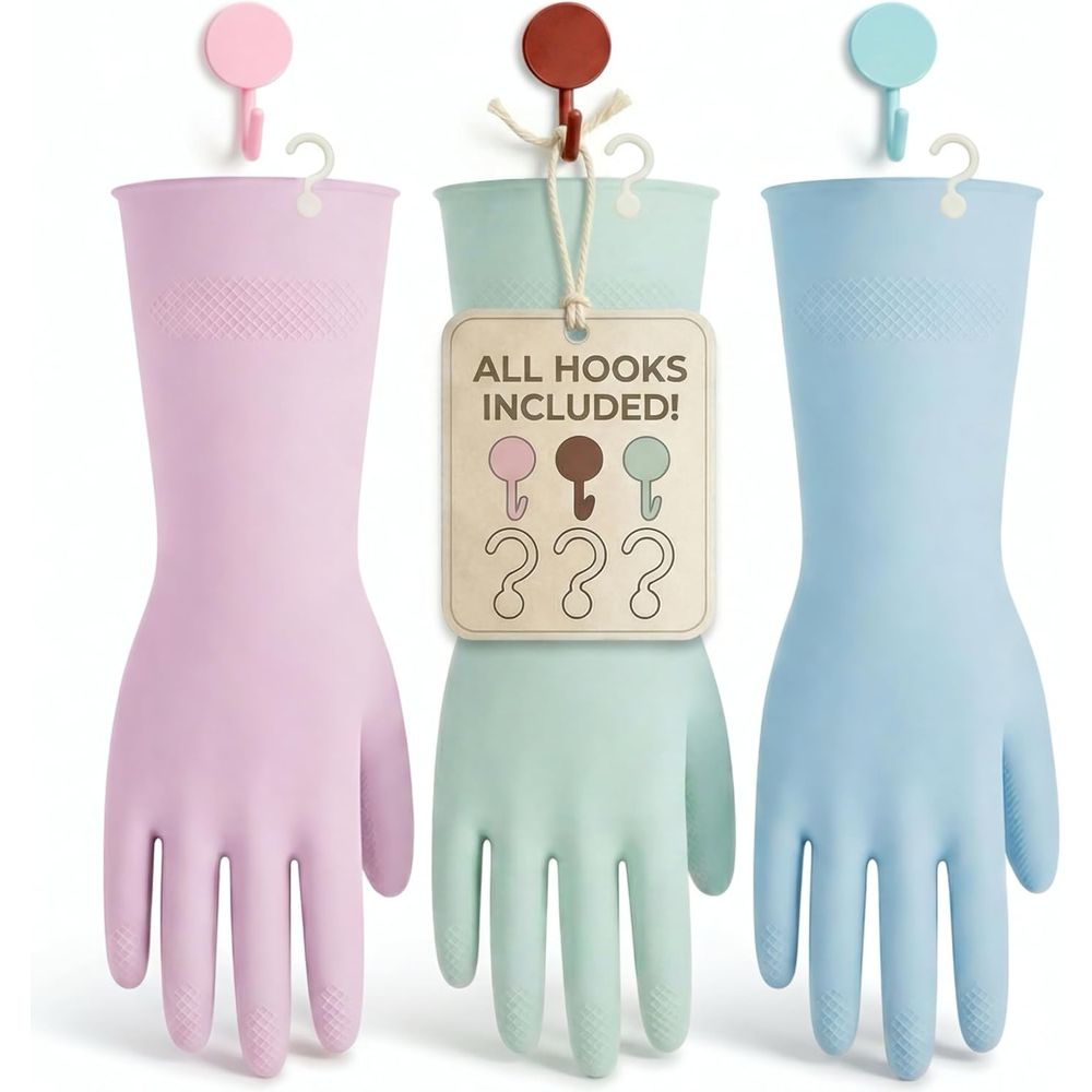 3 Pairs Dishwashing Gloves wit - đánh giá và giá Rubber Glove Cleaning